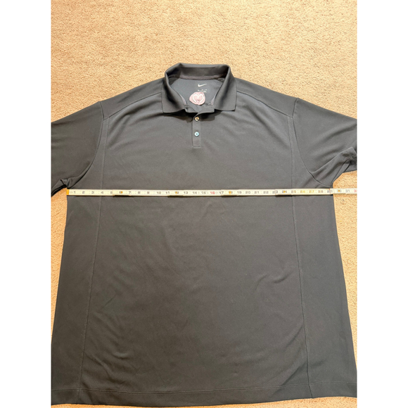 Men's Nike Black 4XL Polo Shirt Embroidered Logo Minimalist Normcore Athleisure - Picture 7 of 15